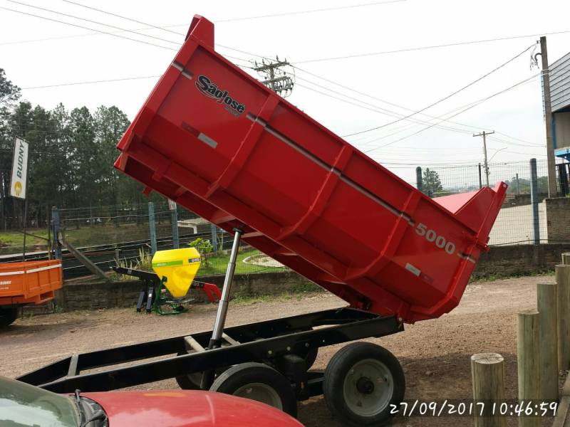 CARROÇÃO/CARRETA TANDEM BASCULANTE METÁLICO 5 TON - SÃO JOSÉ - ARO 16 - VENDIDO 