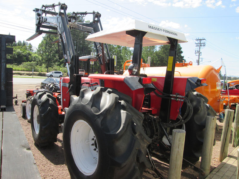 TRATOR MASSEY FERGUSON 290, ANO 2002, 4X4, TURBO, 3 ALAVANCAS, C/KIT GARFO,PLAINA E CONCHA - 