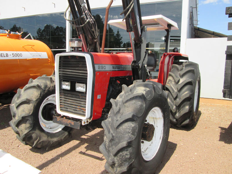 TRATOR MASSEY FERGUSON 290, ANO 2002, 4X4, TURBO, 3 ALAVANCAS, C/KIT GARFO,PLAINA E CONCHA - 